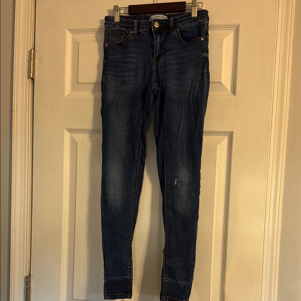 Stradivarius Dark Blue Skinny Jeans